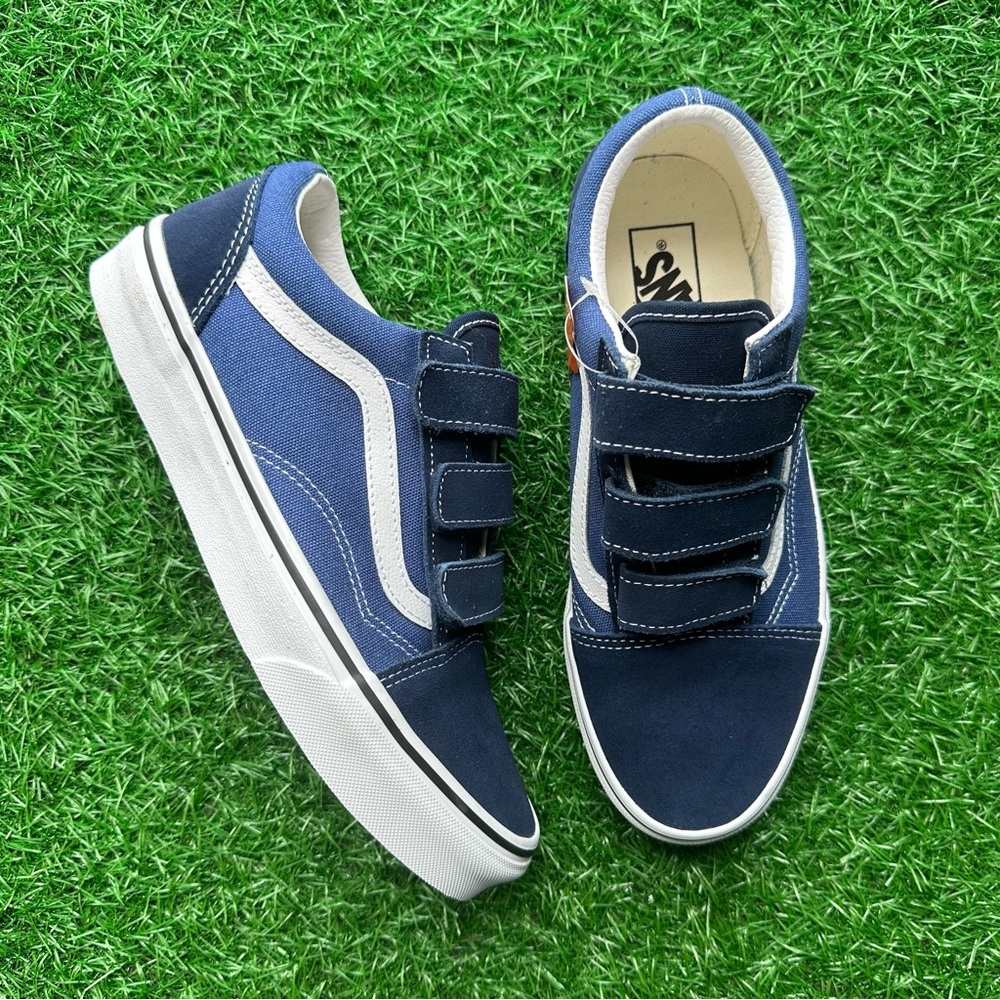 Vans Old Skool V Suede Canvas Dress Blues Navy - Picture 9 of 10